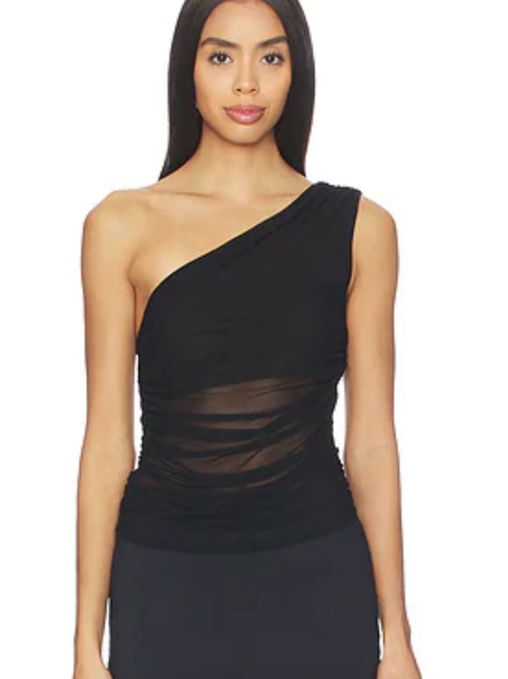 Superdown semi sheer top
